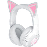 Razer Kraken Kitty V2 BT - Auriculares inalámbricos Bluetooth RGB con Orejas de Gatito para Juegos y Streaming (325g, Triforce de 40mm, Bluetooth 5.2, micrófonos con cancelación de Ruido) Blanco