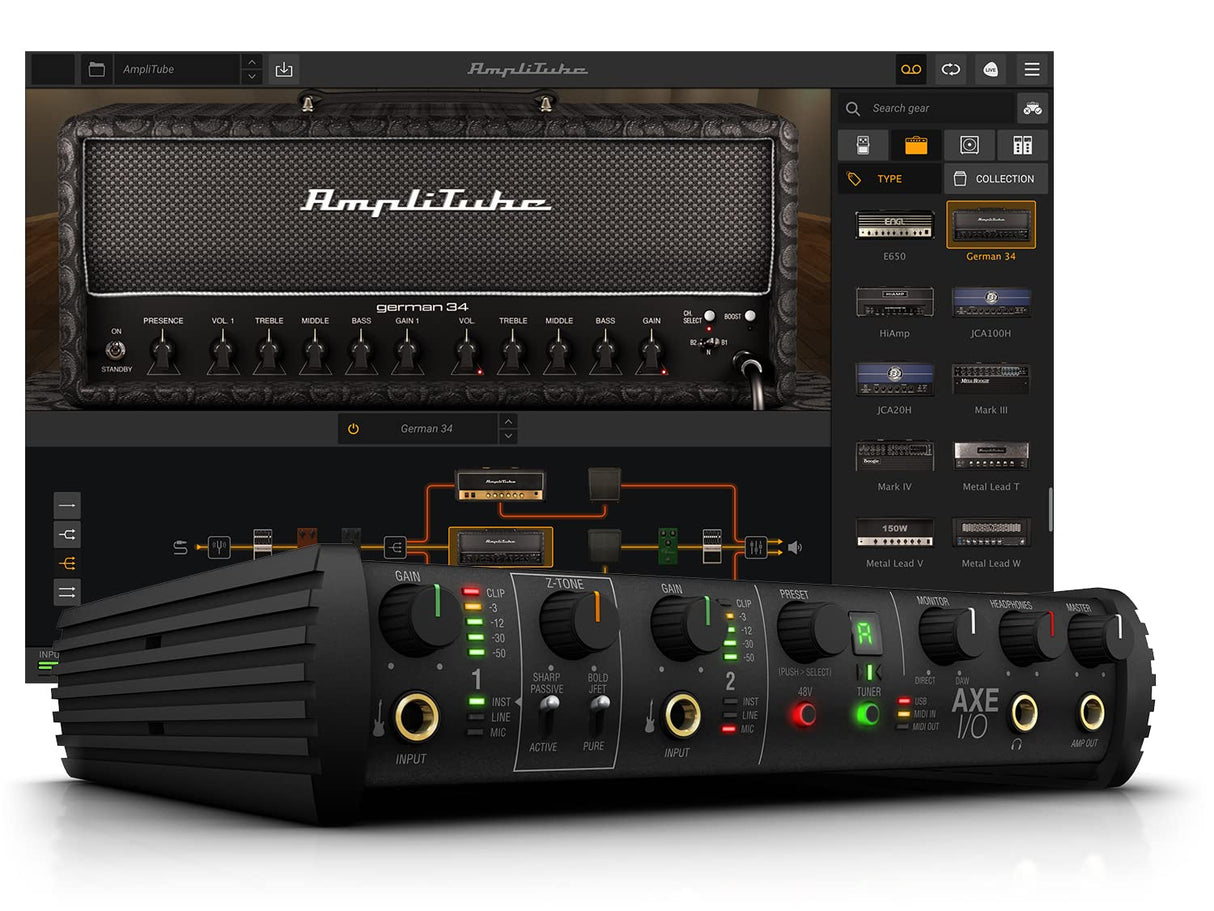 IK Multimedia AXE I/O + AmpliTube 5 MAX + TONEX MAX Bundle