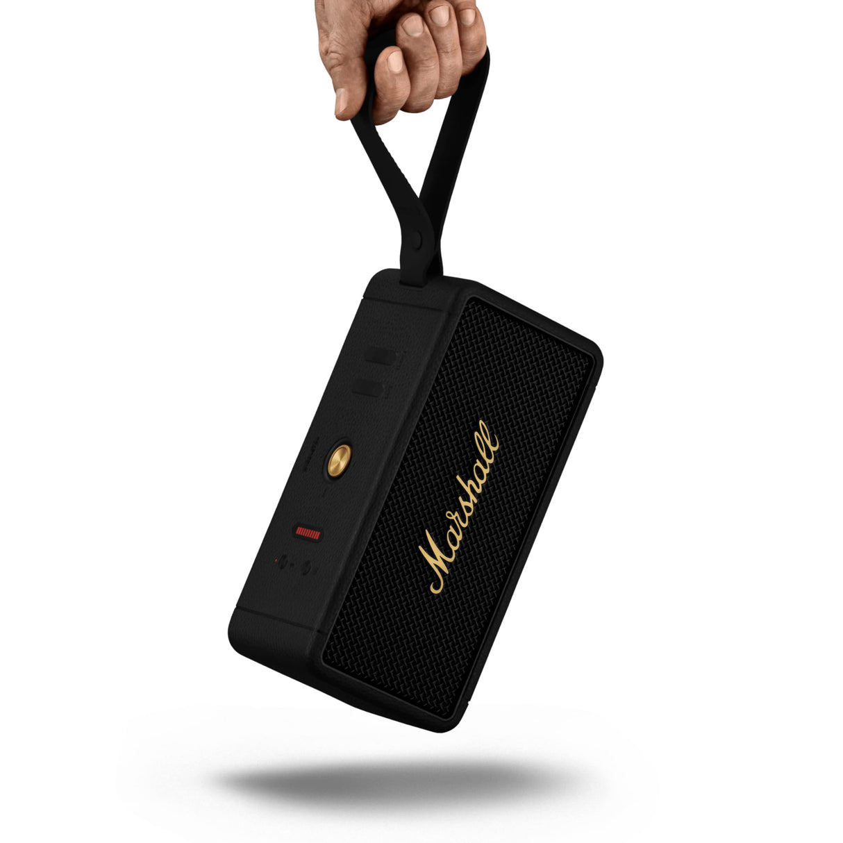 Marshall Middleton Altavoz Bluetooth inalámbrico portátil, más de 20 horas de tiempo de reproducción portátil, IP67 a prueba de agua, Negro y Latón