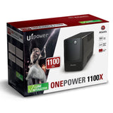 Atlantis Land OnePower PX1100 sistema de alimentación ininterrumpida (UPS) 1100 VA 4 salidas AC - Fuente de alimentación continua (UPS) (1100 VA, 550 W, 162 V, 268 V, 220 V, 220 V)