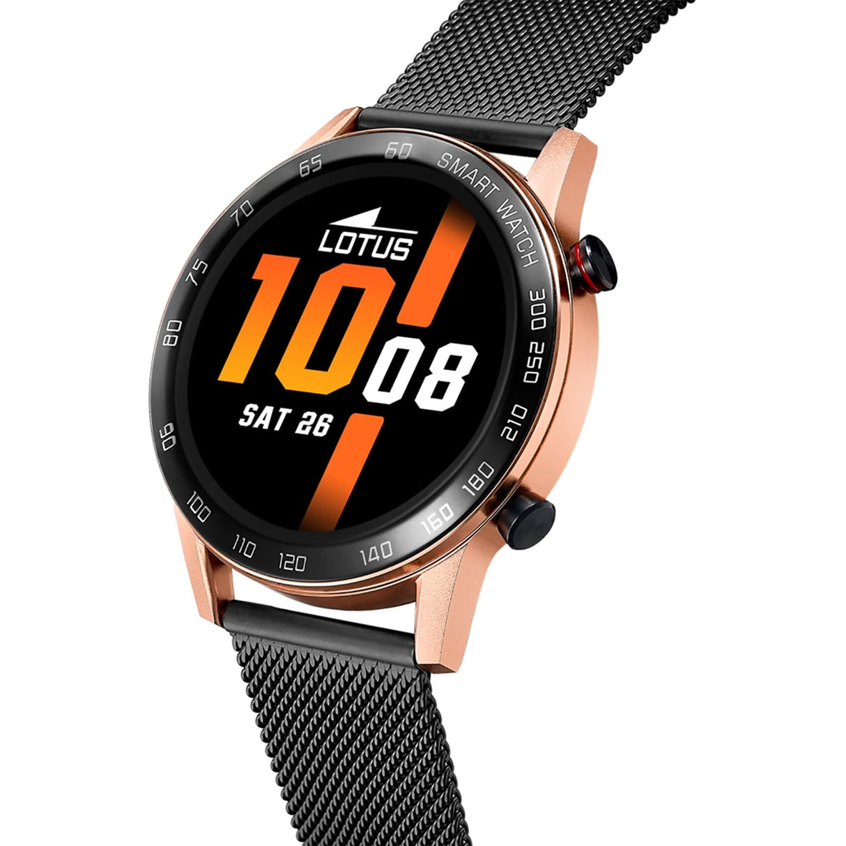 Reloj Lotus para Hombre 50025/1 Smartwatch Caja de Aleacion de Zinc Rosa Correa de Acero Inoxidable 316l Negro
