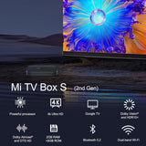 Xiaomi TV Box S 4K 2Nd Generation | Mibox con Resolución 4K Ultra HD | Compatible con Google TV | WiFi de Doble Banda y Bluetooth 5.2 | Android TV 10.0 Integrado | Color Negro