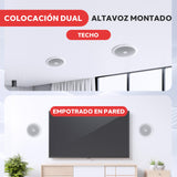 Pyle Altavoces Techo, Empotrables, 8”, Tweeter de cupula de Titanio direccionable de 1”, Frecuencia de 55Hz a 22kHz, Pico de 300V, Facil instalacion