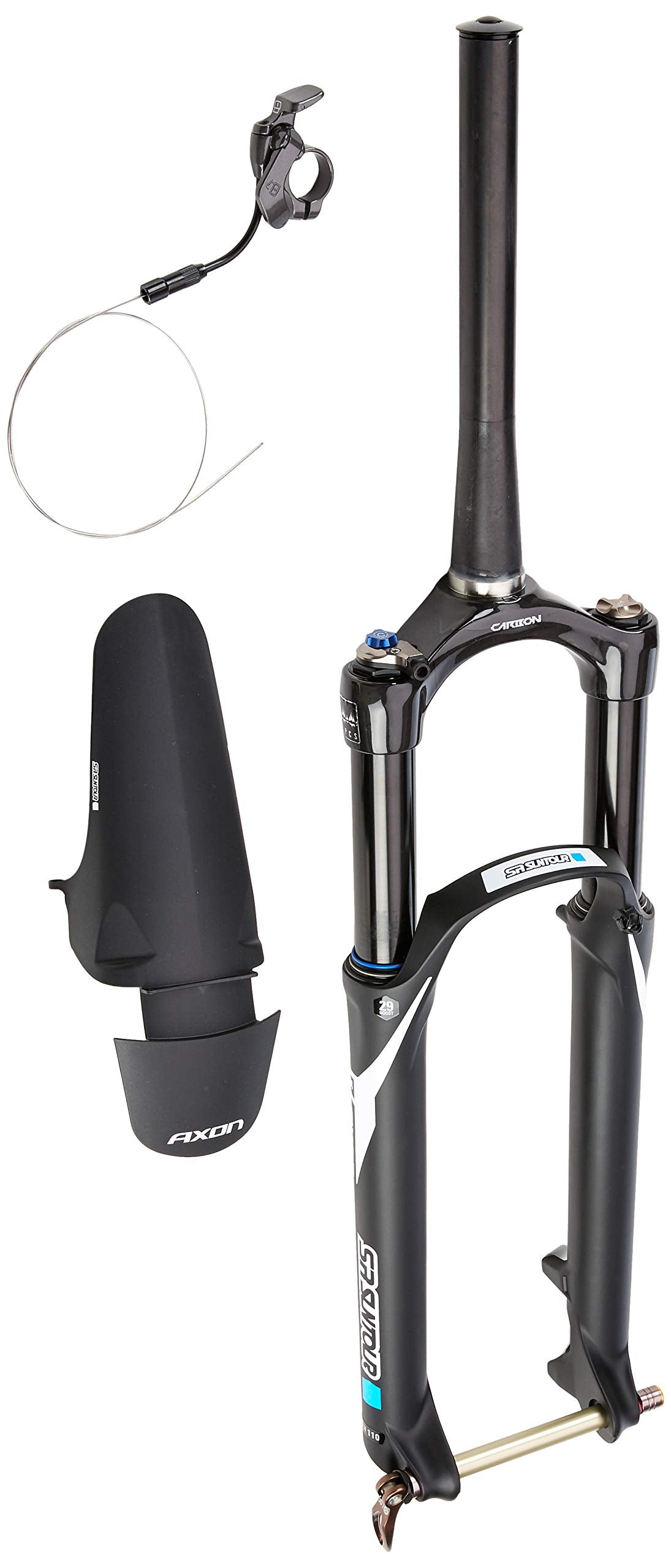 Suntour SR SF19 AXON34 Werx Boost RLRC - Horquilla para Bicicleta Unisex, Color Negro, Talla única