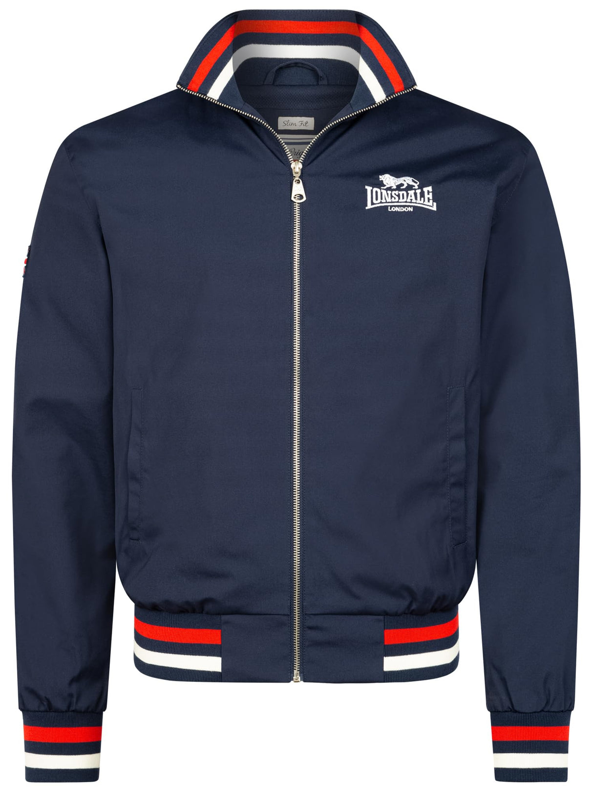 Lonsdale NEWDIGATE Chaqueta de transición, Azul Marino/Blanco/Rojo, XL Men's
