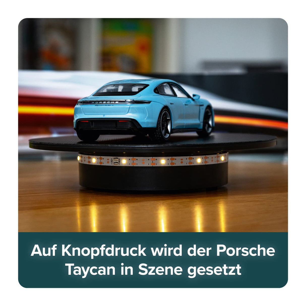 Franzis- Porsche Taycan Calendario de Adviento, Color Azul Frozen, Multicolor, Small (67203)