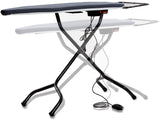 Lelit PA173 Claudia, Tabla de Planchar con Superficie calentada y Punta Sutil, función aspirante con Pedal de Control, 420 W, Metal, Negro, 123x38 cm