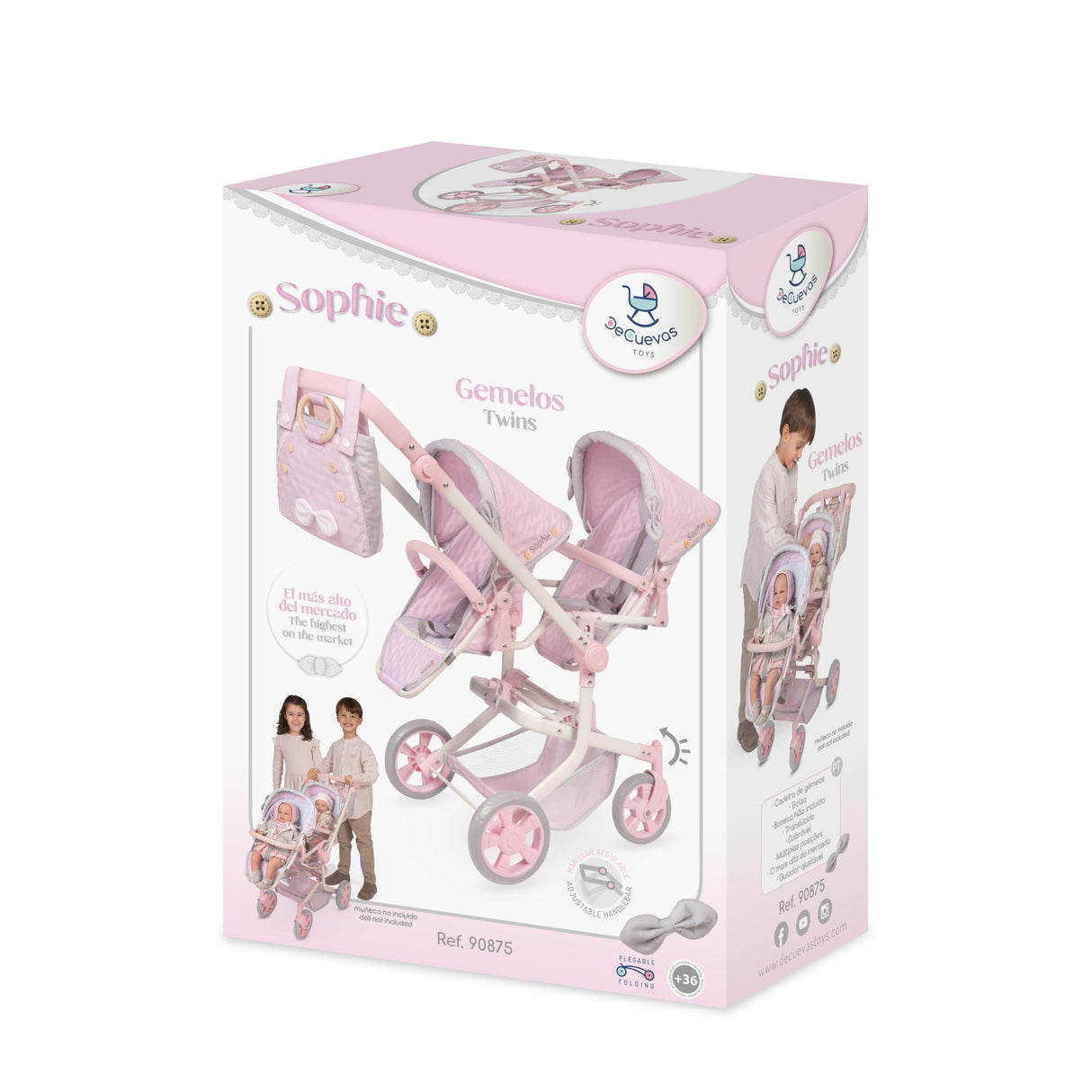Carro de Muñecas Sophie Silla Gemelar Plegable DeCuevas 90875