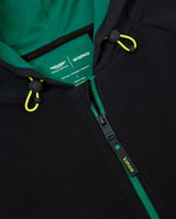 KIMOA - Sudadera Aston Martin F1 2024 Fernando Alonso - Sudadera Hombre con Capucha, Sudadera Cremallera Hombre - XS - Negra - Tejido Reciclado