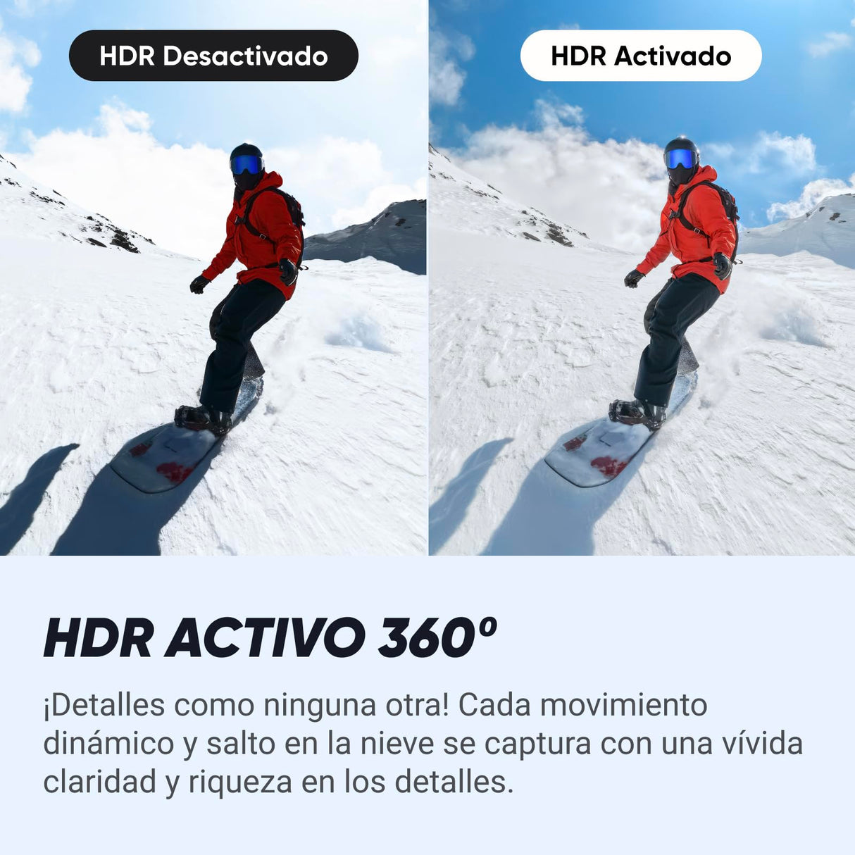 Insta360 X4 Paquete de Snowboard - Cámara de acción Impermeable 8K 360, Vídeo 4K Gran Angular, Efecto Selfie Stick Invisible, Protectores de Lente Extraíbles, 135 Min Batería, Edición IA