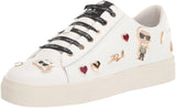 KARL LAGERFELD Cate Pins Lace Up Platform Sneaker, Zapatillas Mujer, Blanco Brillante, 38 EU