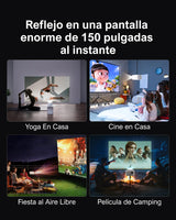 ULTIMEA Proyector Portátil Full HD 1080P, 300 Lúmenes ANSI, Smart Beamer con Enfoque Eléctrico y Baja Latencia, Compatible con iOS/Android Phone, TV Stick, Apollo P10