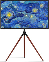 Techly 105209 Soporte de Suelo para Pantalla LCD/LED/Plasma 45-65" Estilo de Caballete Nuez Oscuro