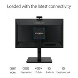ASUS BE24EQSK - Monitor Profesional de 23.8" FullHD (1920x1080, IPS, 16:9, HDMI, Display Port, 60 Hz, 5 ms, Altavoces 2W x2, cámara Web 2.0M, antiparpadeo, luz Azul de Baja Intensidad), Negro