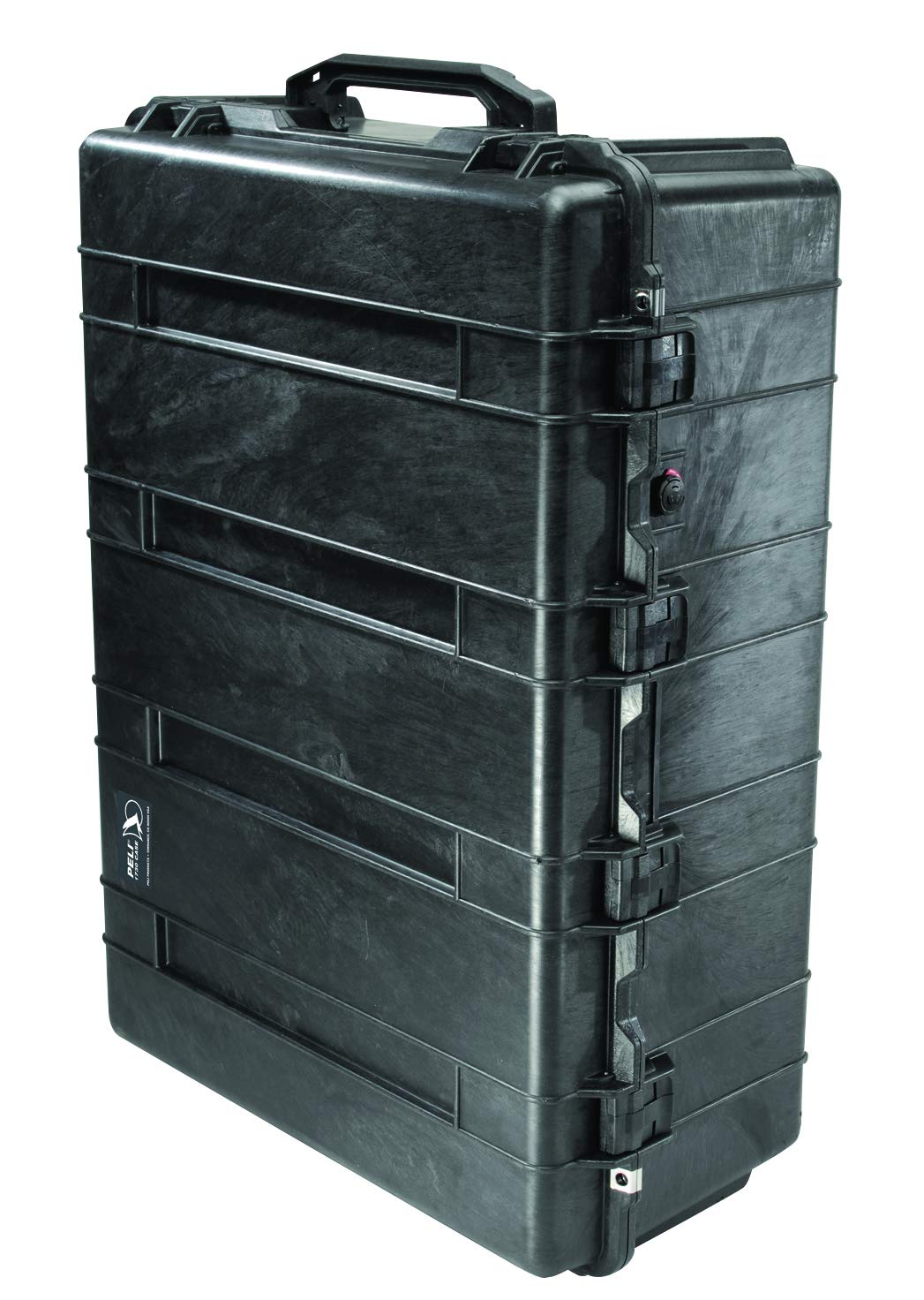 PELI 1730 contenedor de transporte grande con ruedas de alta resistencia y a prueba de golpes, IP67 estanco e impermeable al polvo, 167L de capacidad, fabricado en EE.UU., sin espuma, color negro