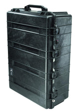 PELI 1730 contenedor de transporte grande con ruedas de alta resistencia y a prueba de golpes, IP67 estanco e impermeable al polvo, 167L de capacidad, fabricado en EE.UU., sin espuma, color negro
