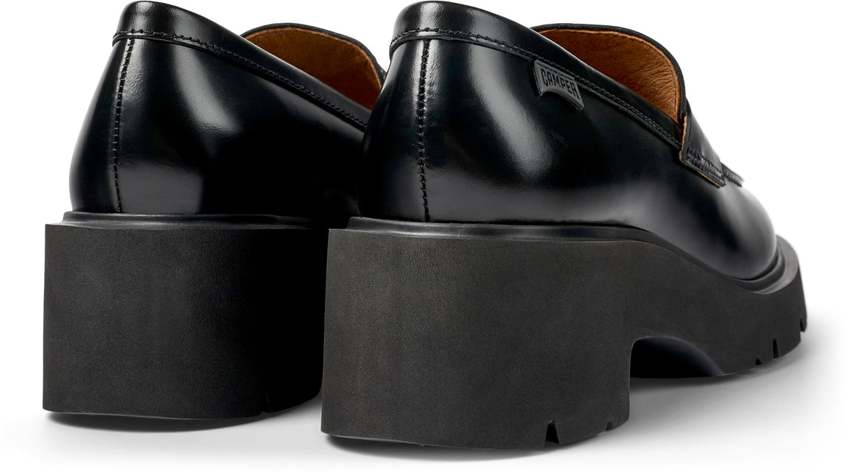 Camper Milah K201425, Moccasin Mujer, Negro 002, 37 EU