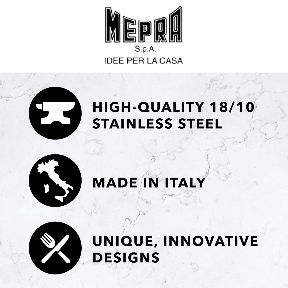 Mepra 101428087 - Cubertería Especial unificada, Color Plateado