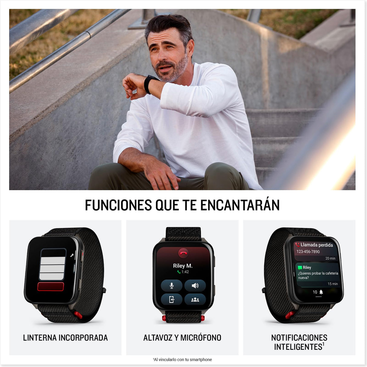 Garmin Venu X1, Smartwatch Premium con GPS, Pantalla AMOLED de 2'', Funciones de Salud y Bienestar 24/7, Altavoz y Micrófono Integrados, Mapas, Linterna LED, hasta 8 días de autonomía, Negro