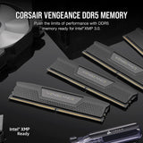 Corsair Vengeance DDR5 64GB (2x32GB) 5200Mhz C40 Memoria per Desktop (Regulación de Voltaje a Bordo, perfiles XMP 3.0 Personalizados, Factor de Forma Compacto, Optimizadas para Intel) Negro