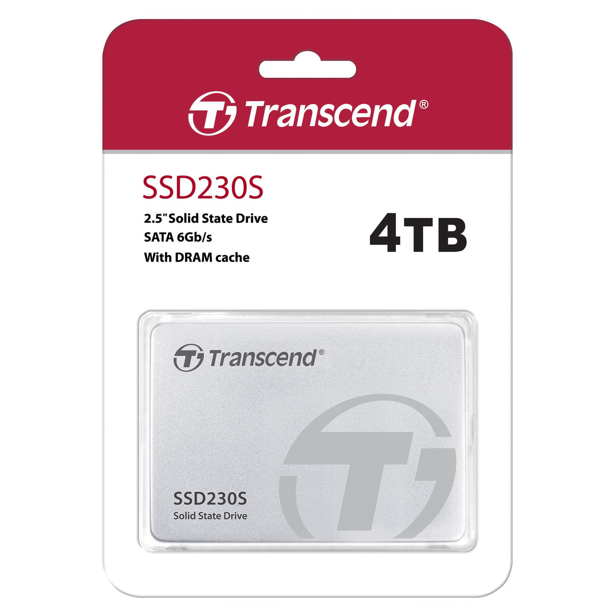 Transcend 4TB SSD230S 2.5 Pulgadas SATA III 6 GB/s Disco de Estado Sólido Interno 3D TLC NAND con Caché DRAM TS4TSSD230S