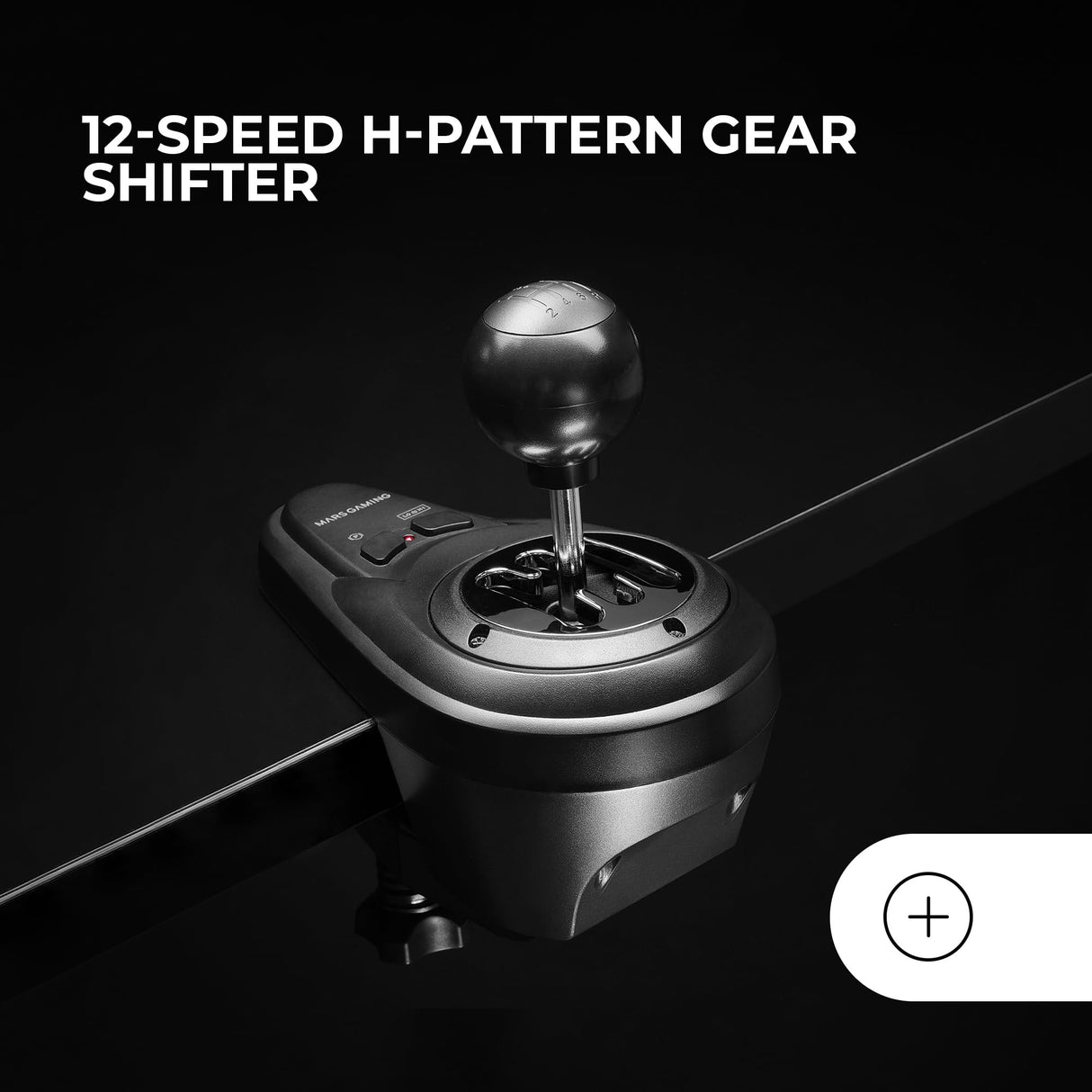 Mars Gaming MWH-RSX, Volante SimRacing con Force Feedback y Motor Dual, Set 3 Pedales con Resistencia Progresiva, Palanca Cambios en H y 12 Marchas, 14 Botones Personalizables, PC/PS4/Xbox Series X|S