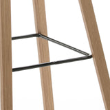 TABURETE 50X46X83 MADERA/METAL/ACRILICO NEGRO