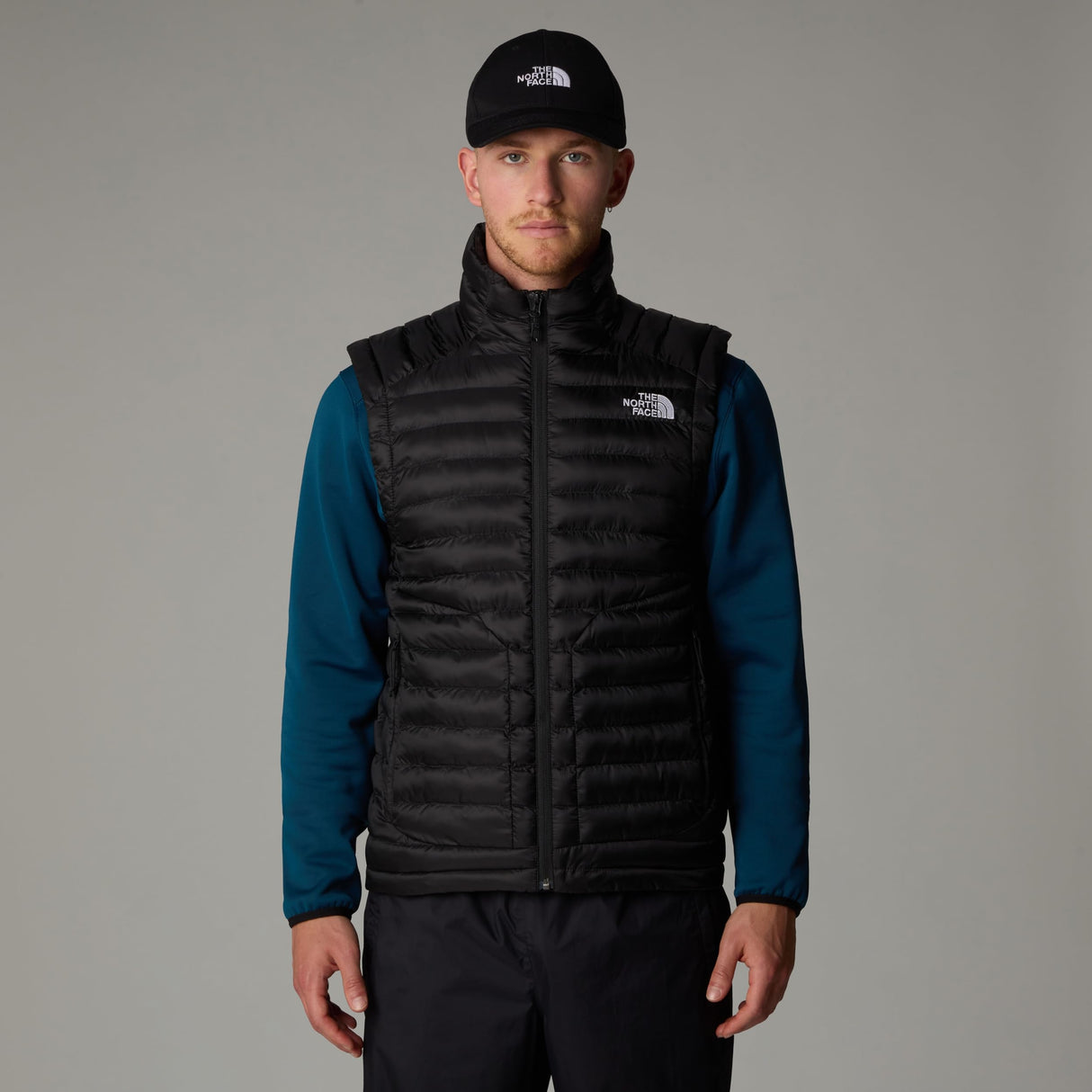 THE NORTH FACE NF0A85AF4GZ M HUILA SYNTHETIC VEST Jacket Hombre TNF Black-Asphalt Grey- Tamaño XL