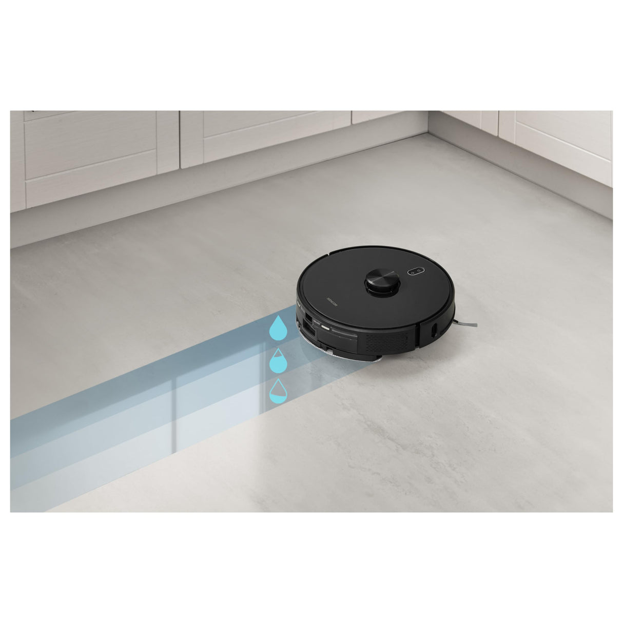 SENCOR Robot Aspirador y fregasuelos SRV 9120BK - Navegación Láser LiDAR, Ultra Potente 3000Pa, Autonomía de 140 min, Control por App, Silencioso, Ideal para Pelos de Animales y Alfombras