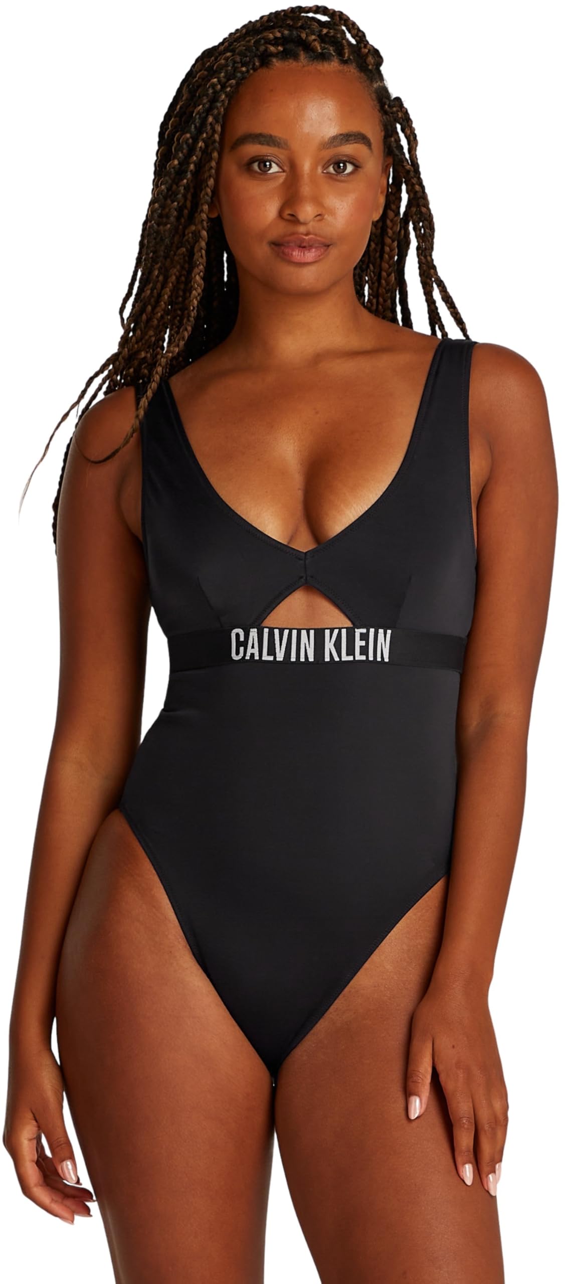 Calvin Klein Traje de baño Mujer One Piece Espalda Abierta, Negro (Pvh Black), M