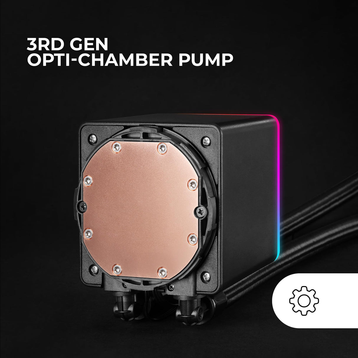 Mars Gaming ML-VISIONPRO360, Refrigeración Líquida AIO, TDP 600W, 3x Ventiladores ARGB 120mm FDB con Núcleo de Cobre y Aluminio, Pantalla LCD IPS 4” Extraíble y Magnética, Opti-Chamber 3rd Gen, Negro