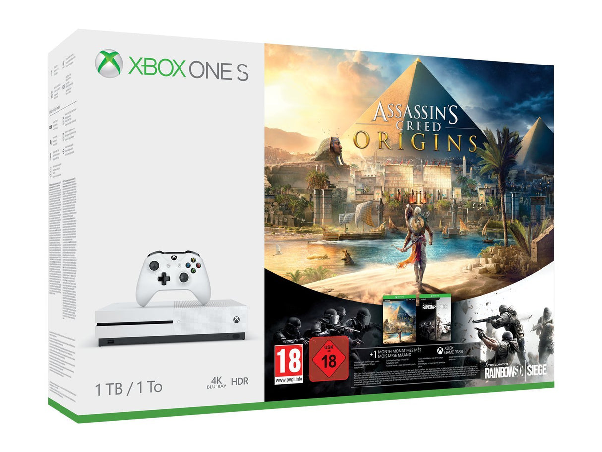 Xbox One S 1TB Console - Assassin's Creed Origins Bonus Bundle - Xbox One [Importación inglesa]