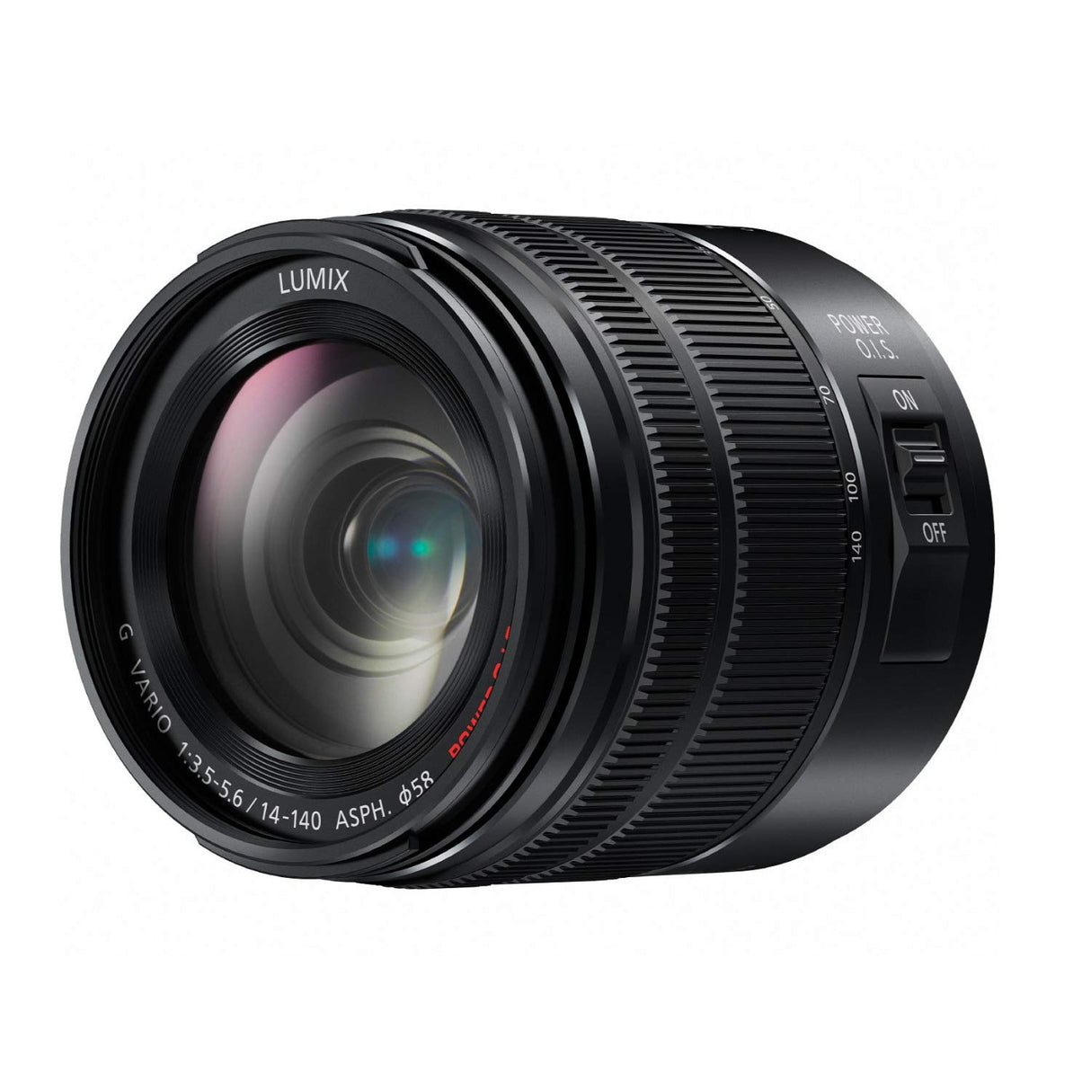 Panasonic Lumix G Vario 14-140 mm teleobjetivo Zoom con F3.5-5.6 II ASPH, Montura sin Espejo Micro Cuatro Tercios y Power O.I.S. - H-FSA14140 (actualizado USA Negro)