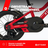 ATTABO Knack 14" Atb-b5i022 Bicicleta, Rojo