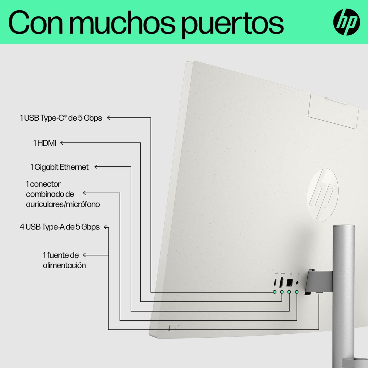 HP PC All in One 24-CR0066NS Intel Core i5-1335U/ 8GB/ 512GB SSD/ 23.8 Táctil/ Win11 Marca