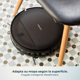Cecotec Robot Aspirador con Navegación Giroscópica y App Conga M10 X-Treme. 2000Pa, Barre, Aspira, Friega y Pasa la Mopa, Autonomía 120mins, Sensores Anticaídas y 2 Cepillos Laterales