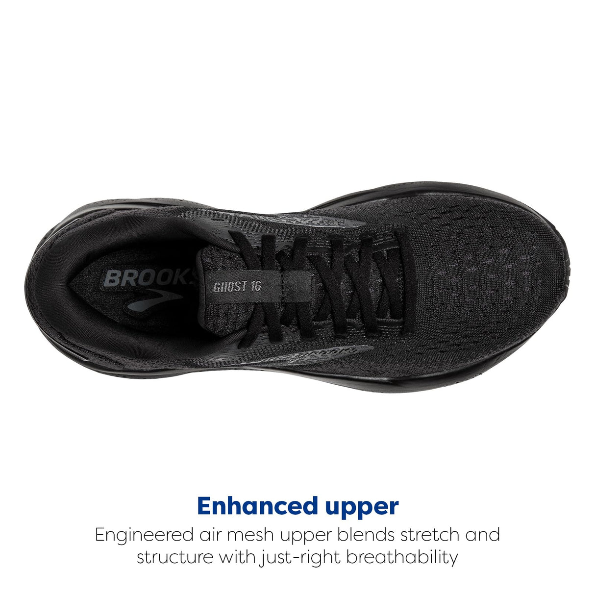 Brooks Damen Ghost 16 Laufschuhe Neutralschuh Black/Black/Ebony - Schwarz 38,5