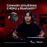 HyperX Cloud Alpha Wireless 2 - Auriculares Gaming inalámbricos con Base RGB, Drivers 53mm, batería hasta 250h, Bluetooth, 2.4GHz, PC, PS4, PS5, Xbox, Switch, Color Negro
