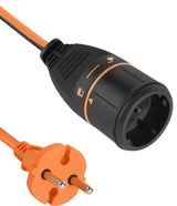 Electraline 01368 Cable Alargador eléctrico para jardín 40M 2x1.5 con Toma de corriente Electralock europea 2 pins equipado con un mecanismo de bloqueo que evita la desconexión accidental del enchufe
