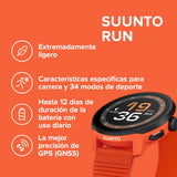 SUUNTO Run Reloj GPS Running, Pantalla Táctil AMOLED 1,32'', Ligero, Multideporte, Monitor Actividad, GPS Preciso, Seguimiento Cardíaco/Sueño, 12 Días Autonomía, 4GB Almacenamiento Música
