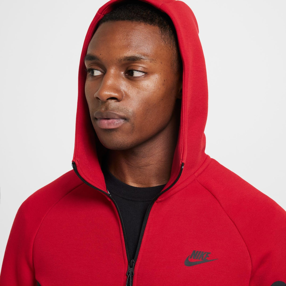 Nike Tech Sudadera con Capucha Windrunner con Cremallera Completa - Hombre, Gym Red/Black, HV0949-687, XS