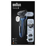 Braun Series 6 61-B1500s - Afeitadora eléctrica para hombre, con accesorio EasyClick, afeitadora eléctrica y recortadora de barba, SensoFlex, Wet&Dry, recargable e inalámbrica