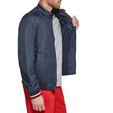 Tommy Hilfiger Men's Lightweight Varsity Rib Knit Bomber Jacket Chaqueta Shell, Poli Azul Marino, L para Hombre