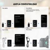NEEWER CM28 Sistema Micrófono Lavalier Inalámbrico con Estuche Carga Cancelar Ruido 4GB Almacenamiento 9H Grabación 48KHz Audio 16 Bits Micrófono Solapa Compatible con iPhone iPad Android PC Cámara
