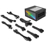 Aerocool MIRAGEGOLD 850W Fuente de Alimentación PC Modular RGB 80 Plus Gold, Condensadores Japoneses