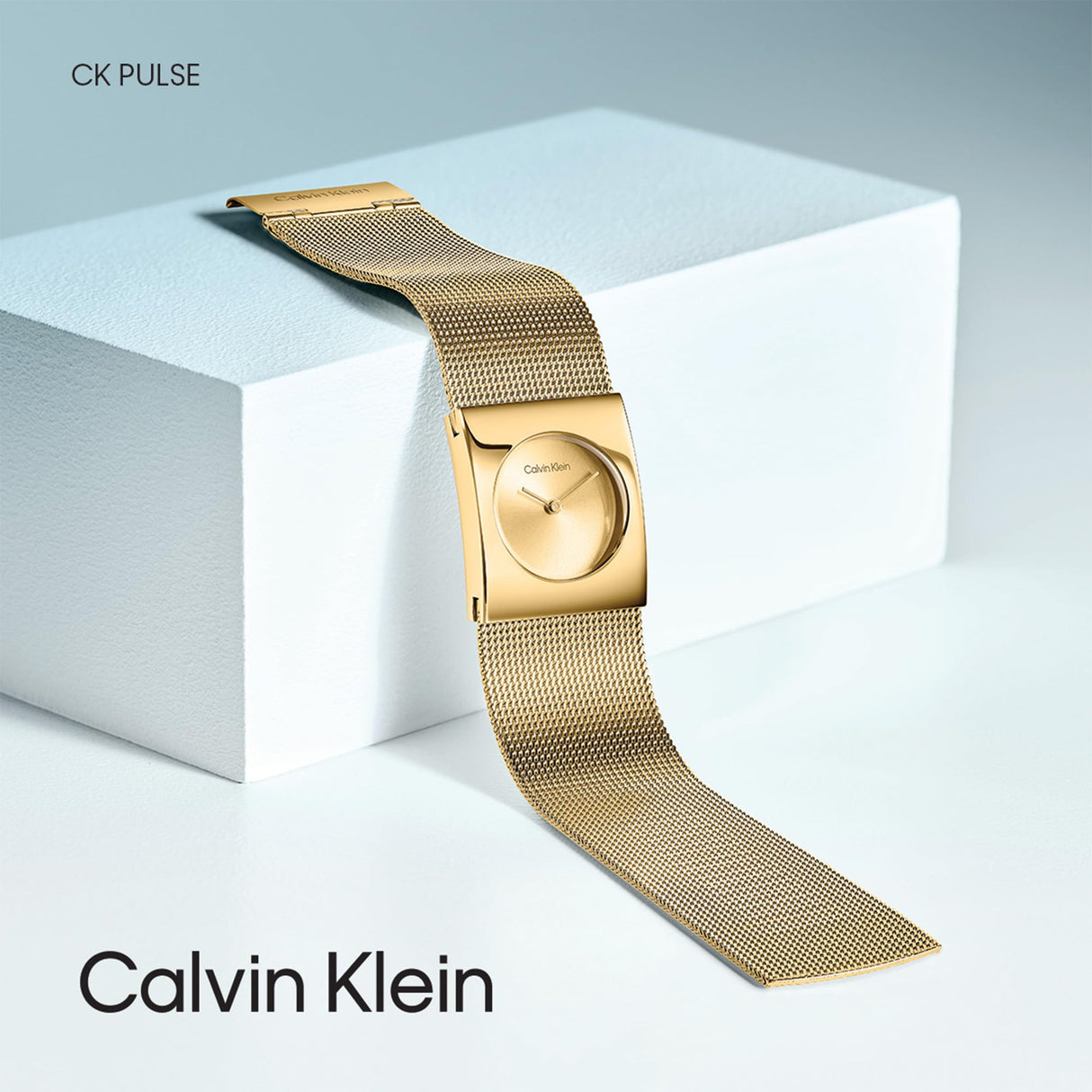 Calvin Klein Reloj Analógico de Cuarzo para Mujer Colección CK Pulse Collection con Correa de Malla de Acero Inoxidable