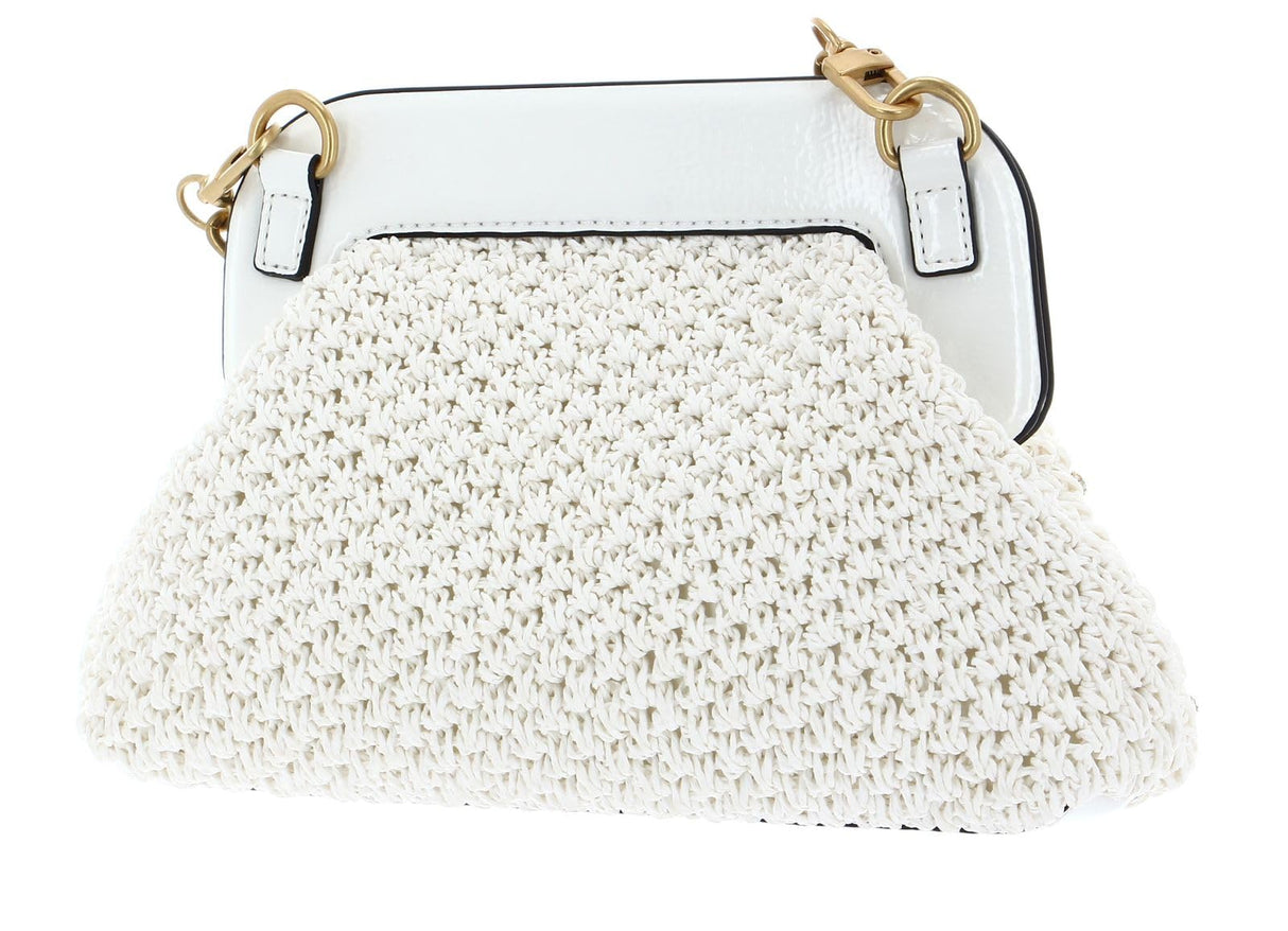 GUESS SICLIA Small Frame C, Bolsa para Mujer, WHI