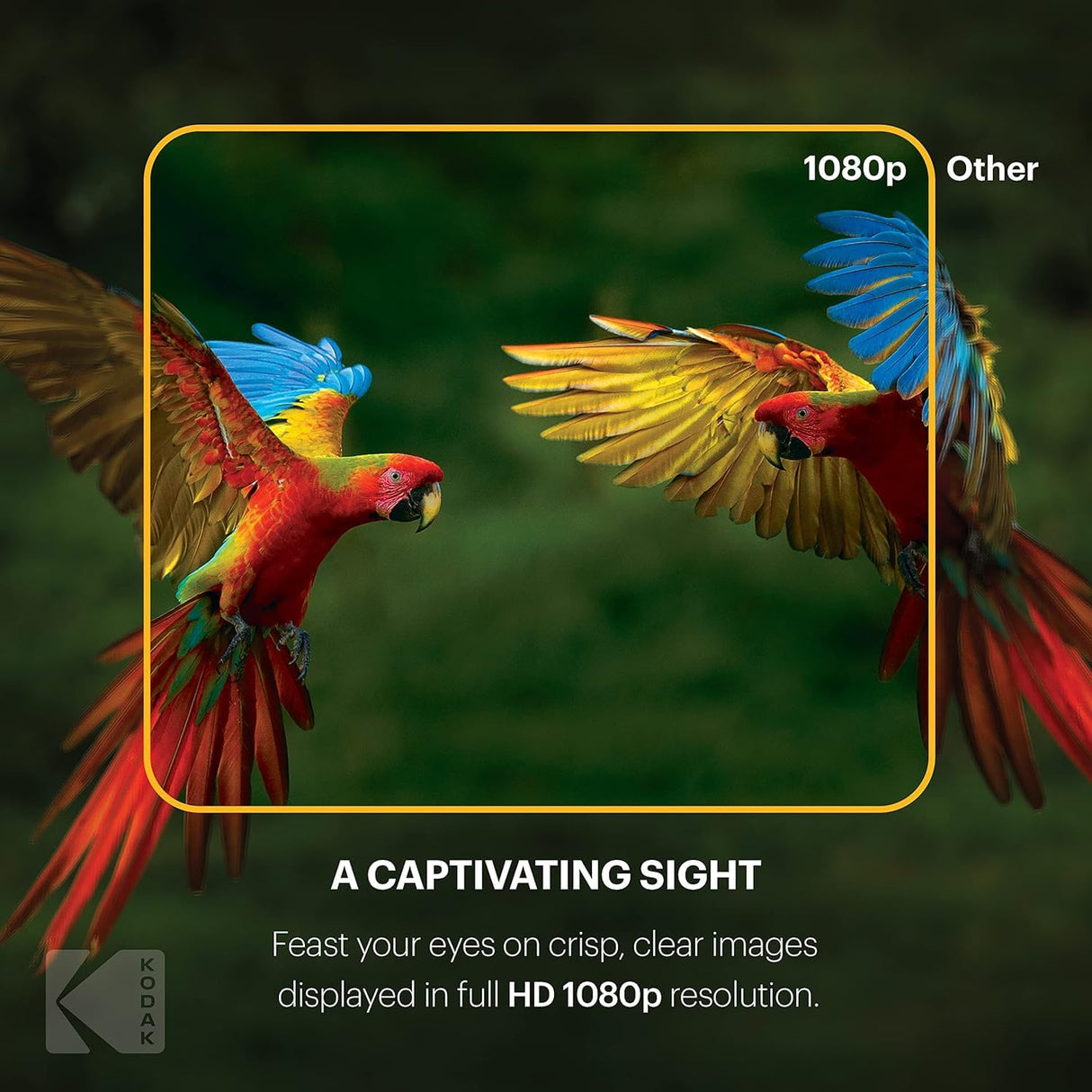 KODAK Proyector Inteligente FLIK HD9, Mini película portátil Blanca para Interiores y Exteriores, FHD 1080p para Pantallas de hasta 120"