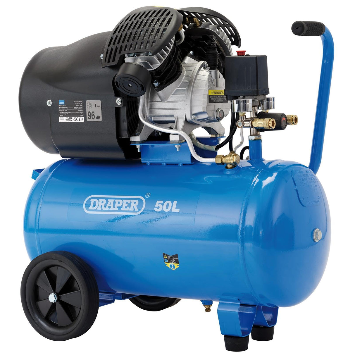 Draper DA50/412tv 50L 230 V 3.0 hp compresor de aire, Azul