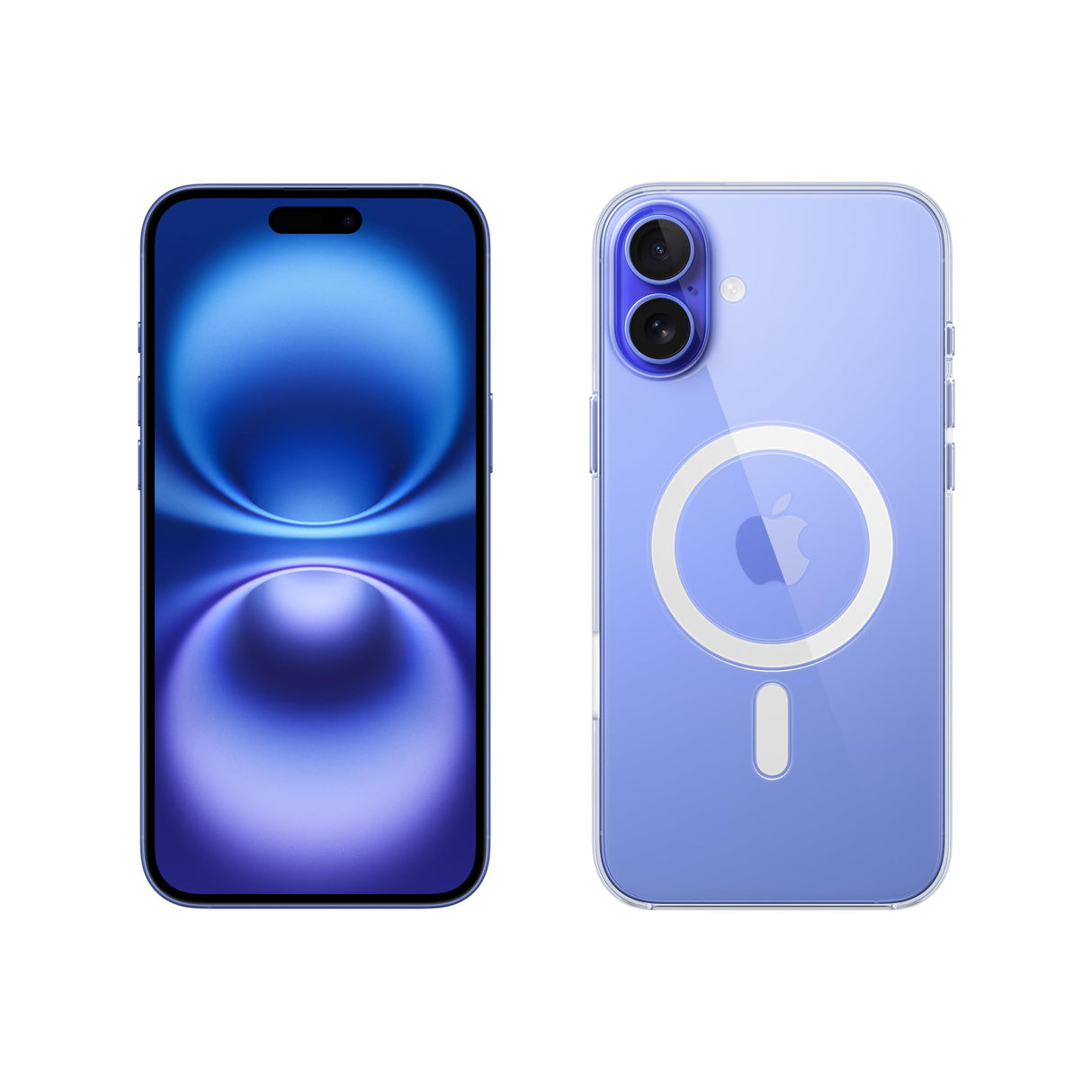 Apple iPhone 16 Plus (256 GB) - Azul Ultramar + Funda Transparente con MagSafe
